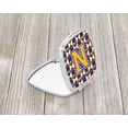 thumbnail image 2 of Letter N Football Purple and Gold Compact Mirror CJ1064-NSCM, 2 of 4