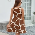 thumbnail image 6 of Giraffe Pattern Dress Fashion Beach Long Dresses Female Party Printed Sundress, 6 of 7
