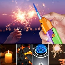 HDWUEN Windproof Lighter,Jet Flame Torch Refillable Lighters Stove Lighter for Camping,Candle,BBQ Long Lighters,Purple