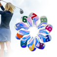 thumbnail image 3 of 10 unidades/paquete de cubierta de cabeza de hierro de Golf, cubierta de cabeza con protector de protección de número grande para Número colorido Zulema Cubierta de cabeza de hierros de golf, 3 of 8