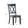 thumbnail image 7 of Weston Home Antique Denim Farmhouse Wood Dining Side Chairs (Set of 2), 7 of 7