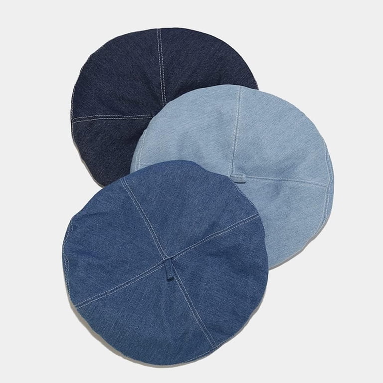 Denim Beret Hat for Women French Style Artist Hat Casual  display picture 2