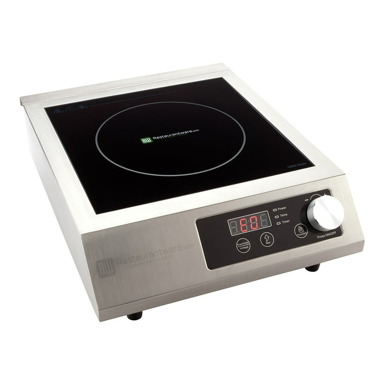 VEVOR Built-in Induction Cooktop, 11 inch 2 Burners, 120V Ceramic Glass  Electric Stove Top with Knob Control, Timer & Child Lock Included, 9 Power  Levels with Boost Function for Simmer Steam Fry 