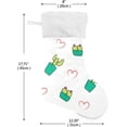thumbnail image 2 of Coolnut Christmas Stocking Personalized Cactus Large Candy Stocking Hanging Gift Xmas Stockings Decoration 1 PC for Family Holiday Party Ornaments Decor Fireplace, 2 of 7