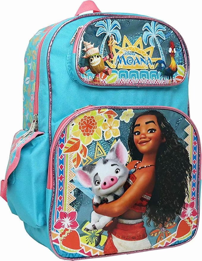 Backpacks Disney Moana Roller Backpack Lunch Bag Set 16" Grils Book Bag