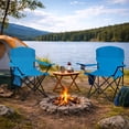 thumbnail image 5 of FREESKY Camping Chair 2 Pack Outdoor Folding Chairs with Cooler Bag & Side Pocket Portable Lightweight Chair, Blue, 5 of 9