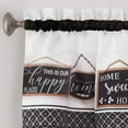 thumbnail image 2 of Woven Trends Modern Farmhouse 3-Piece Window Curtains, Two Tier Panels & Valance, Elegant Textured Soft Curtain for Living, Dining Room, Bedroom, Kitchen (58 x 24 in., Black), 2 of 5