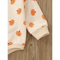 thumbnail image 6 of FOCUSNORM Halloween Baby Girl Boy Clothes Pumpkin Romper Sweatshirt Onesie Long Sleeve Bodysuit Top, 6 of 8