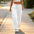 thumbnail image 5 of Purcolt Womens Athletic Pants Casual Drawstring Elastic Waist Wide Leg Sweatpants Comfort Loose Fit Trousers with Pockets for Running Workout Gym, 5 of 9