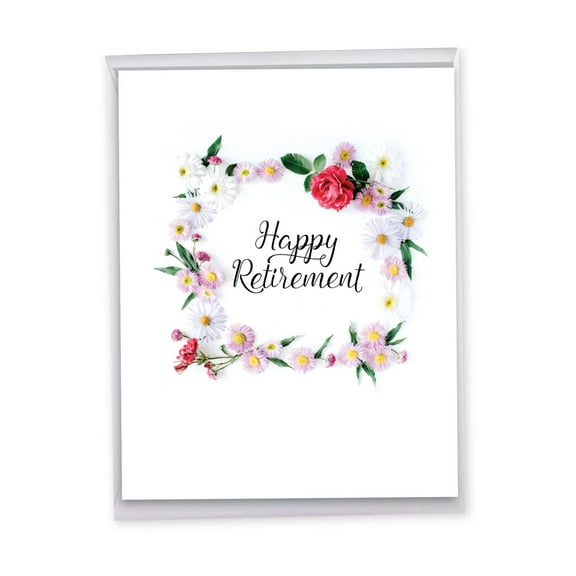 1 Jumbo Retirement Card with Envelope (8.5 x 11 Inch) - Elegant Retirement Retirement J4175CRTG-US