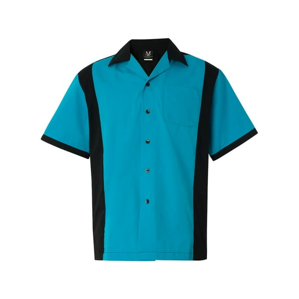 Hilton - HP2243 Men's Cruiser Bowling Shirt - Turquoise - Large ...