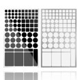 thumbnail image 1 of JIEHENG Pegatinas de atenuación de luz Pegatinas de atenuación de luz LED Pegatinas opacas para cubierta electrónica de 2 hojas Atenuación de LED blanca y negra 50% de atenuación de luces LED (Corte-5, 1 of 5