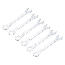 6 Packs 22mm Thin Combination Wrench with Offset 6-Point End and Angled Open End