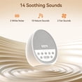thumbnail image 2 of Dreamegg Baby Sound Machine, White Noise Machine, Sleep Soother for Baby, Rechargeable Sound Machine for Baby Kid Nursery, 2 of 10
