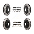 thumbnail image 1 of Transit Auto Front Rear Coated Drilled Slotted Disc Brake Rotors and Ceramic Pads Kit for Car 2015-2020 Acura TLX KDT-100403, 1 of 11
