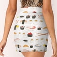 thumbnail image 6 of Sweet Sushi Pattern Women's skirt Sport Skort Skirt With Pocket Fashion Korean Style Skirt 4Xl Skirts Sushi Food Fish Pattern, 6 of 7