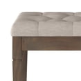 thumbnail image 4 of Waverly 28" WD Rectangle Tufted Ottoman Bench in Natural Linen Look Fabric, 4 of 7