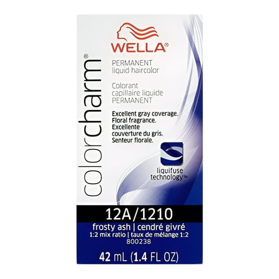 Color Charm Liquid Permanent Hair Color 12A by 1210 Frosty Ash Blonde by Wella, 1.42 Oz, 3 Pack