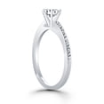 thumbnail image 3 of 14k White Gold Channel Set Cathedral Engagement Ring Size 5, 3 of 4