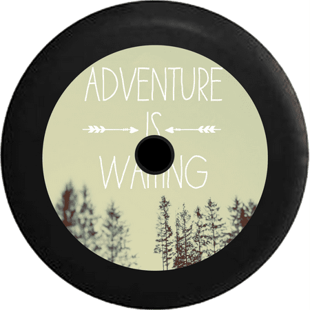 2018 2019 Wrangler JL Backup Camera Adventure is Waiting Live Life Love Explore Spare Tire Cover for Jeep RV 32 (Best Adventure Camera 2019)
