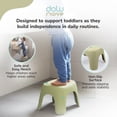 thumbnail image 5 of Dolu Nuve Kids Non-Slip Step Stool Plastic Toddler Helper for Bathroom, Eco Green, 5 of 8