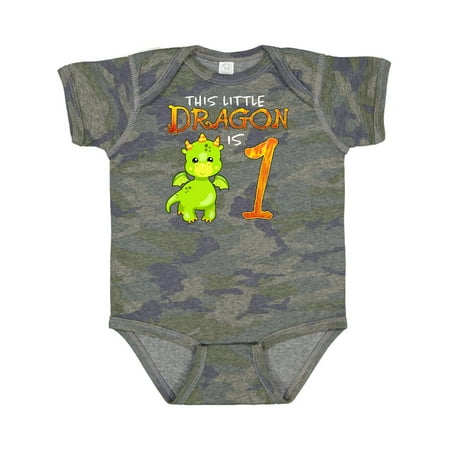 

Inktastic Dragon 1st Birthday- Turning One Gift Baby Boy or Baby Girl Bodysuit