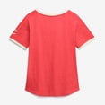 thumbnail image 2 of Women's Fanatics Red Cincinnati Reds Relaxed Fit Vintage Play- Slub V-Neck Fashion Top, 2 of 3