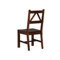 thumbnail image 5 of Linon Titian Solid Pine Wood Dining Chair in Tobacco Brown, 5 of 13