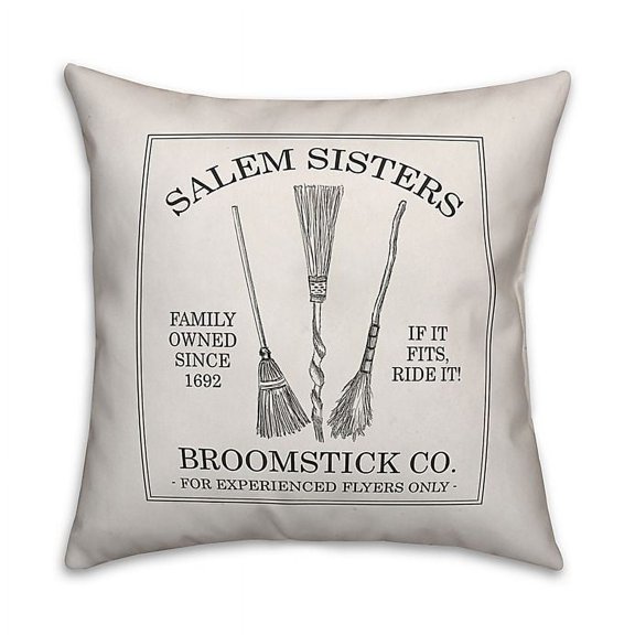 Creative Products Salem Sisters 18x18 Spun Poly Pillow