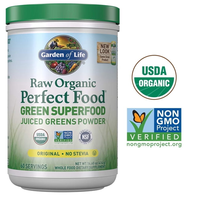 Green Superfood Garden of Life Perfect Food, 60 porciones
