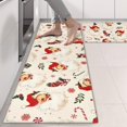 thumbnail image 2 of Kitchen Rugs Sets Of 2,Beige Christmas Santa Pattern Anti Fatigue Kitchen Mat Rugs Non Slip Washable,Decorative Kitchen Floor Mats for Kitchen,Sink,Laundry,17"X47", 2 of 5
