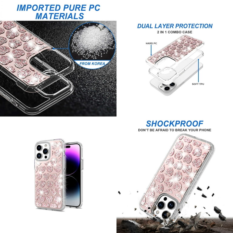 Suitable for 14 Apple iPhone 15 pro 15Pro max 15Plus Luxury Flashing  Diamond Bracelet Chanel Style High-End Phone Case Trendy Gold Silver Purple  Red blingbling lady Girl Electroplating Diamond