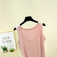 thumbnail image 4 of Women's Sleeveless Tank Top Casual and Fashionable Outerwear Solid Color Round Neck Sleeveless Top Women Camisole Tops Pink XL, 4 of 5