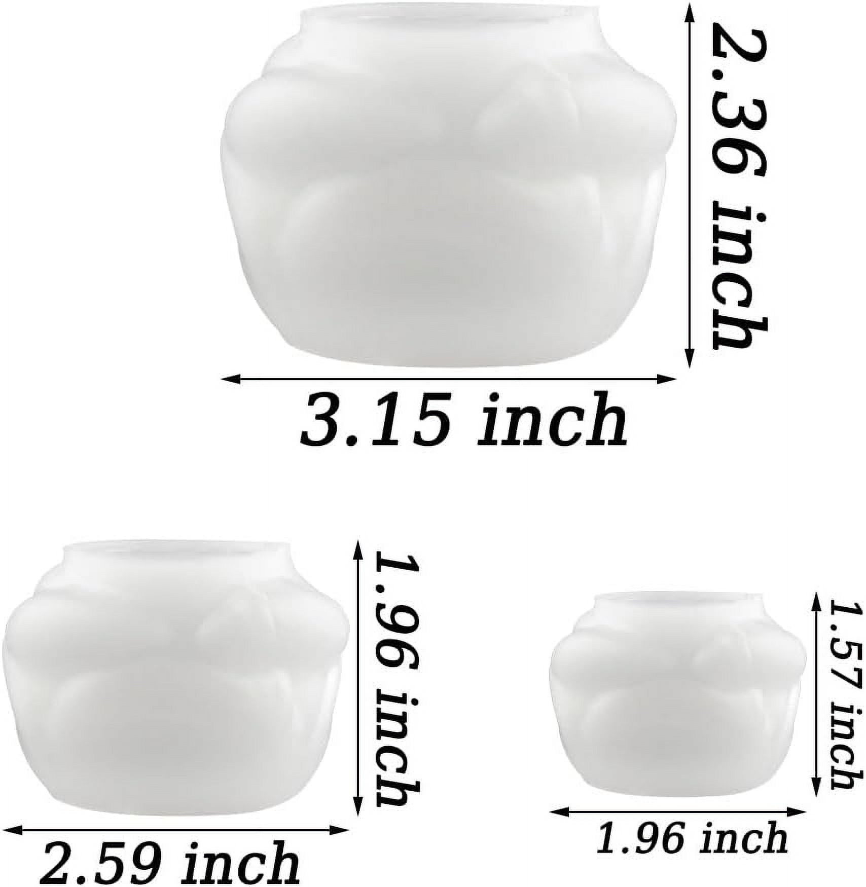 ABCISI 3pcs 3D Rose Flower Candle Mold, Silicone Flower Molds for Candle Making Supplies, Floral Epoxy Resin Molds for DIY Scented Candles Soap Cement Gypsum, 3 Sizes