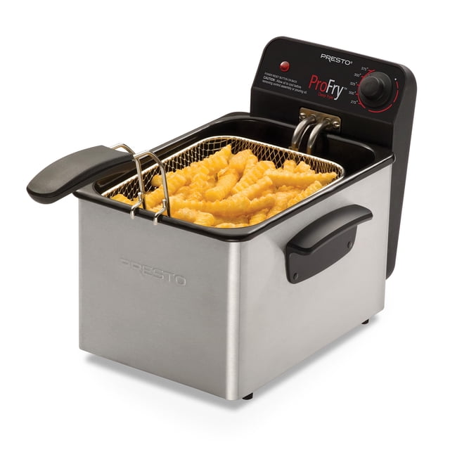 National Presto 05461 Freidora de inmersión Pro Fry de acero inoxidable, color plateado