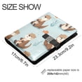 thumbnail image 3 of Leather Notebook with Pen Holder Writing Notepad Includes 100 Pages Lined Journal Cute Otters in Various Poses, 3 of 6
