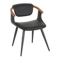 thumbnail image 2 of Oracle Mid-Century Modern Chair in Black Metal and Black Faux Leather, 2 of 11