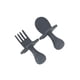 thumbnail image 5 of Grabease Juego de 2 Cubiertos Cuchara y Tenedor de Alimentación , 7+ Meses, Ergonómicas, Libre de BPA, Gris, 5 of 5