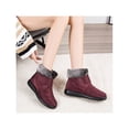 thumbnail image 6 of YAZI Women Winter Mid Calf Snow Boots Warm Faux Fur Lined Waterproof Non-Slip Flat Shoes/Red, 6 of 8