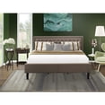 thumbnail image 2 of East West Furniture Kendall 2-Piece Wood King Bedroom Set in Brown/Jacobean, 2 of 8