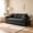 DARK GREY + Wood+Fabric + Foam, variant on AUU 69-Inch Two-Seater Textured Fabric Sofa – Comfortable Upholstered Couch with 2 Throw Pillows & Sturdy Plastic Legs for Living Room, Apartment, or Office