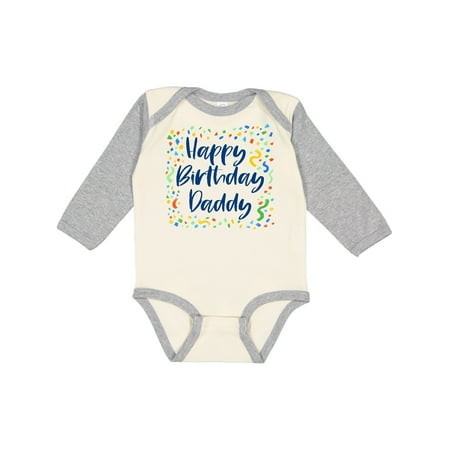 

Inktastic Happy Birthday Daddy Gift Baby Boy or Baby Girl Long Sleeve Bodysuit
