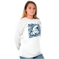 thumbnail image 4 of Retro Smurf Cool 90s Graffiti Vibes Long Sleeve TShirt Men Women Brisco Brands S, 4 of 6