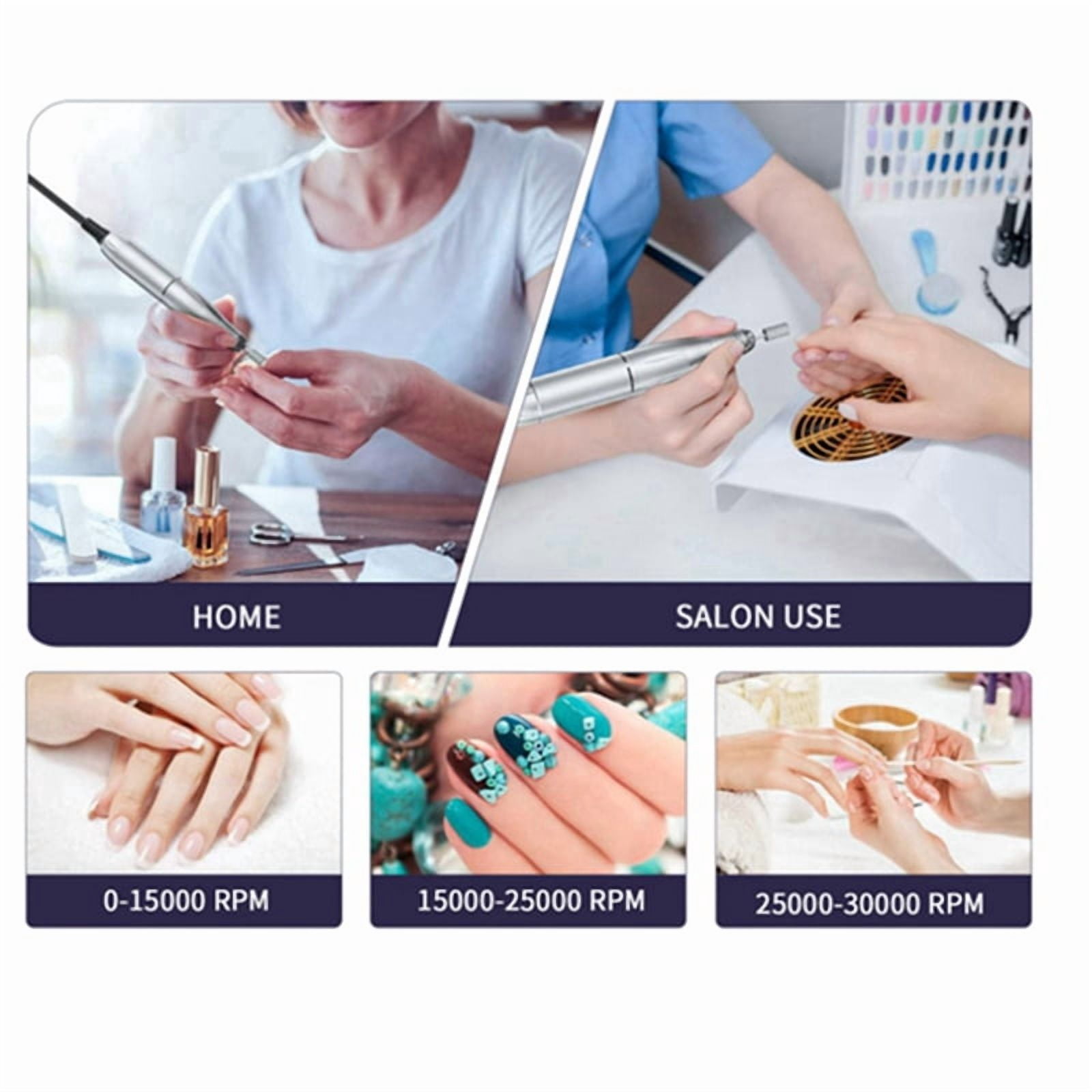 Portable Electric Nail Drill V5 Professional Nail Grinder Pen Style Rechargeable Nail Polisher Machine Nail Art Machine