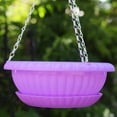 thumbnail image 3 of 11 inch Self-Watering Hanging Planters, Garden Flower Plant Pot Container, Hanging Basket Planter with Drainer and Chain for Indoor Outdoor Use, 3 of 9