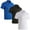 ROYAL/WHITE/CHARCOAL, variant on Victory Men's Quicky Dry Performance Short Sleeve POLO - BLACK/WHITE/NAVY -M