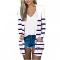 thumbnail image 2 of Cárdigan de mujer, moda, estampado, casual, manga larga, cárdigan, blusa de poliéster para mujer, 2 of 6