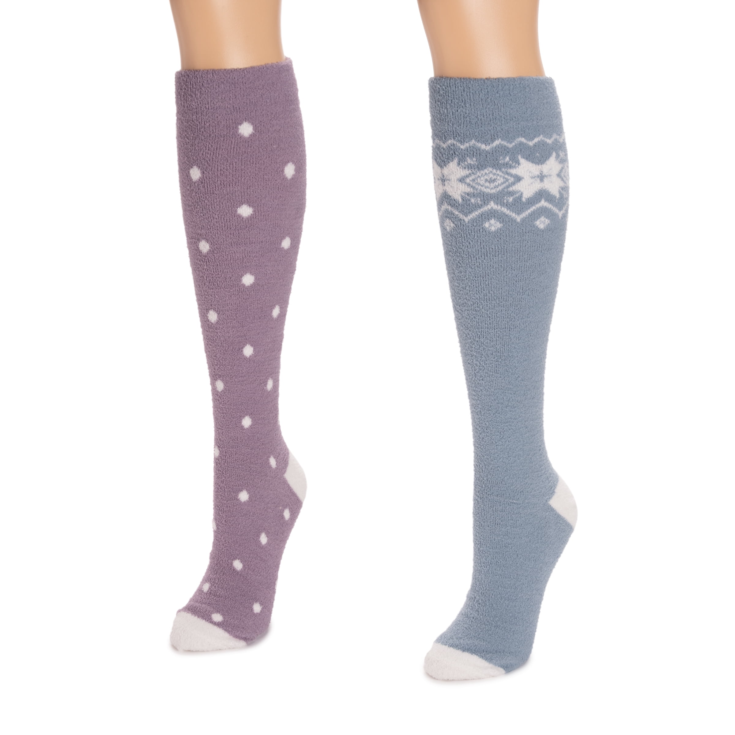 MUK LUKS Women's Women's 2 Pack Knee High Compression Cozy Socks