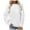 White_2, variant on Towmus Solid Sweatshirt Pullover for Women Long Sleeves Color Tunic Tops Crewneck Hoodless Tunic Tops Casual Sweatshirt