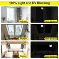 thumbnail image 6 of 100 Percent Blackout Window Cover, 57" x 40" Travel Blackout Window Shades, Portable Blackout Shades for Nursery Bedroom Dorm Room, No Drill Window Privacy Film, Light & UV Block for House, 6 of 7